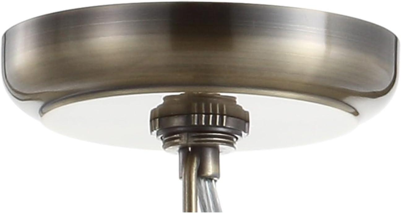 imageJONATHAN Y JYL6110B Georgina CrystalMetal LED Chandelier Pendant Glam Contemporary Transitional Dimmable Dining Room Living Room Kitchen Foyer Bedroom Hallway 16quot Antique BrassClear16 in