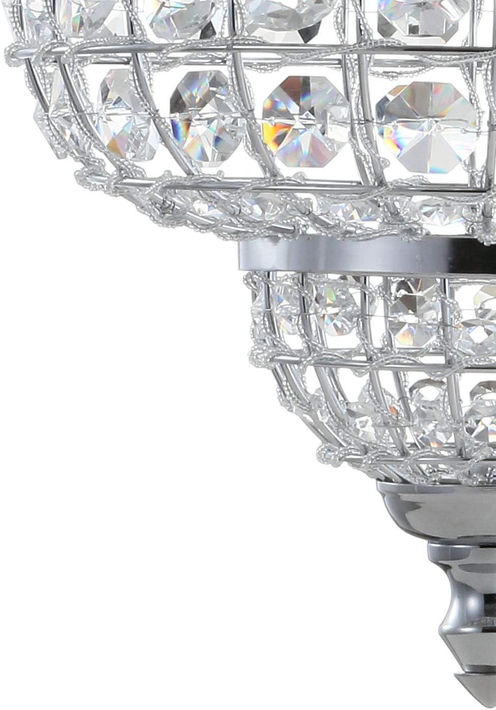 imageJONATHAN Y JYL6111A Juliette 12quot CrystalMetal LED Chandelier Pendant Chandelier Pendant Glam Contemporary Transitional Dimmable Dining Room Living Room Kitchen Foyer Bedroom Hallway