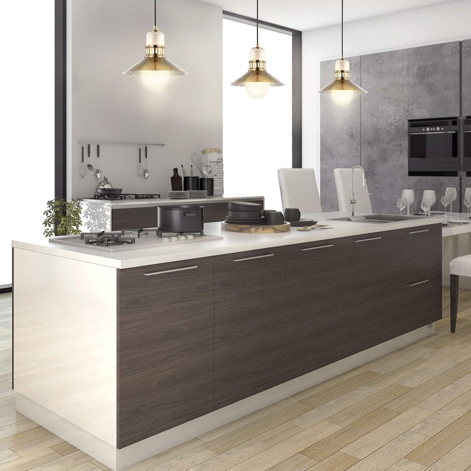 imageJONATHAN Y JYL6121A Colin 3Light 35quot Adjustable IronGlass Retro Hurricane Triple LED Pendant Contemporary Glam MidCentury Dimmable Dining Room Living Room Kitchen Foyer Bedroom Hallway975 1Light