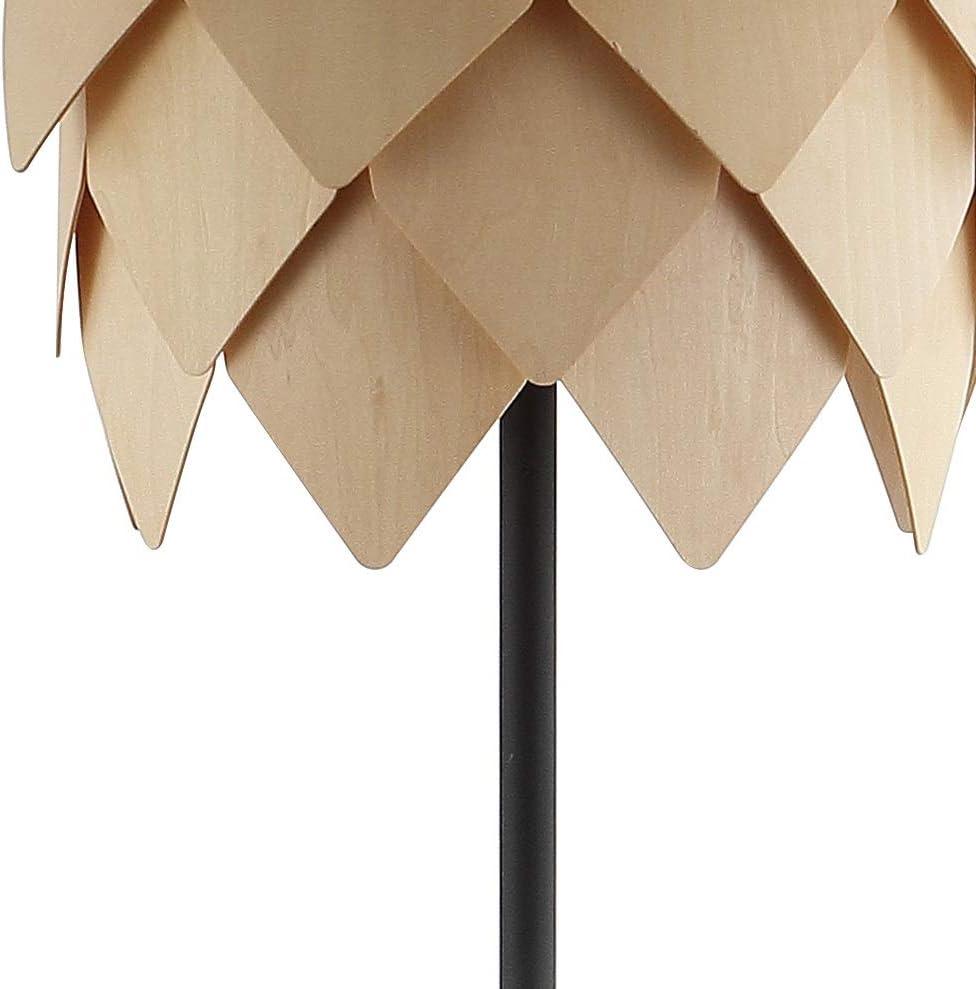 imageJONATHAN Y JYL6124A Simon 63quot Pinecone WoodMetal LED Floor Lamp Contemporary Modern Organic Office Bedroom Living Room Family Room Dining Room Kitchen NaturalBlack