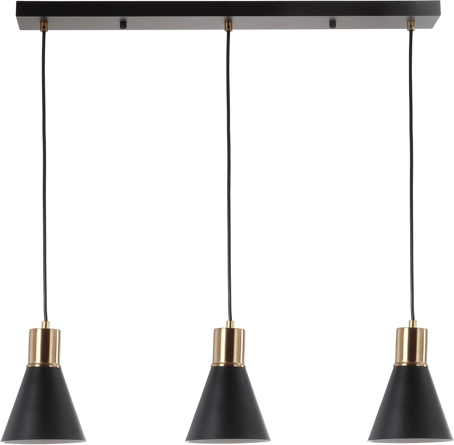 imageJONATHAN Y JYL6131A Apollo 6quot Metal LED Pendant Contemporary Dimmable Adjustable Dining Room Living Room Kitchen Foyer Bedroom Hallway BlackBrass GoldBlackBrass Gold