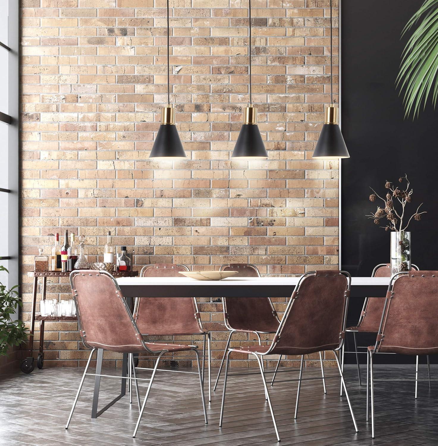 imageJONATHAN Y JYL6131A Apollo 6quot Metal LED Pendant Contemporary Dimmable Adjustable Dining Room Living Room Kitchen Foyer Bedroom Hallway BlackBrass GoldBlackBrass Gold