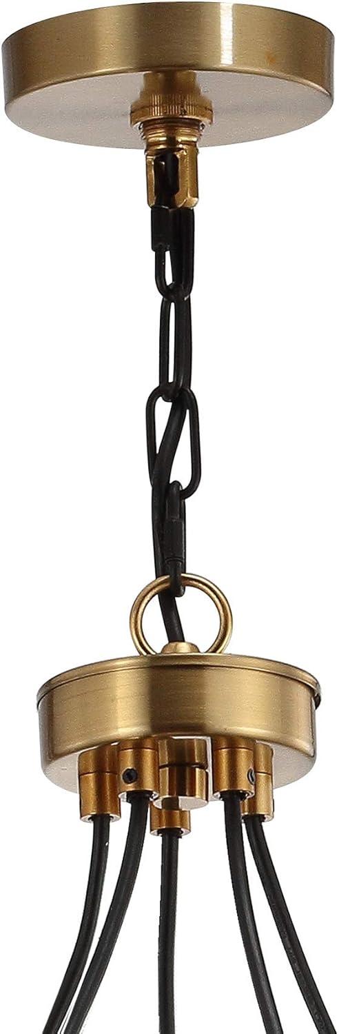 imageJONATHAN Y JYL6131A Apollo 6quot Metal LED Pendant Contemporary Dimmable Adjustable Dining Room Living Room Kitchen Foyer Bedroom Hallway BlackBrass GoldBlackBrass Gold