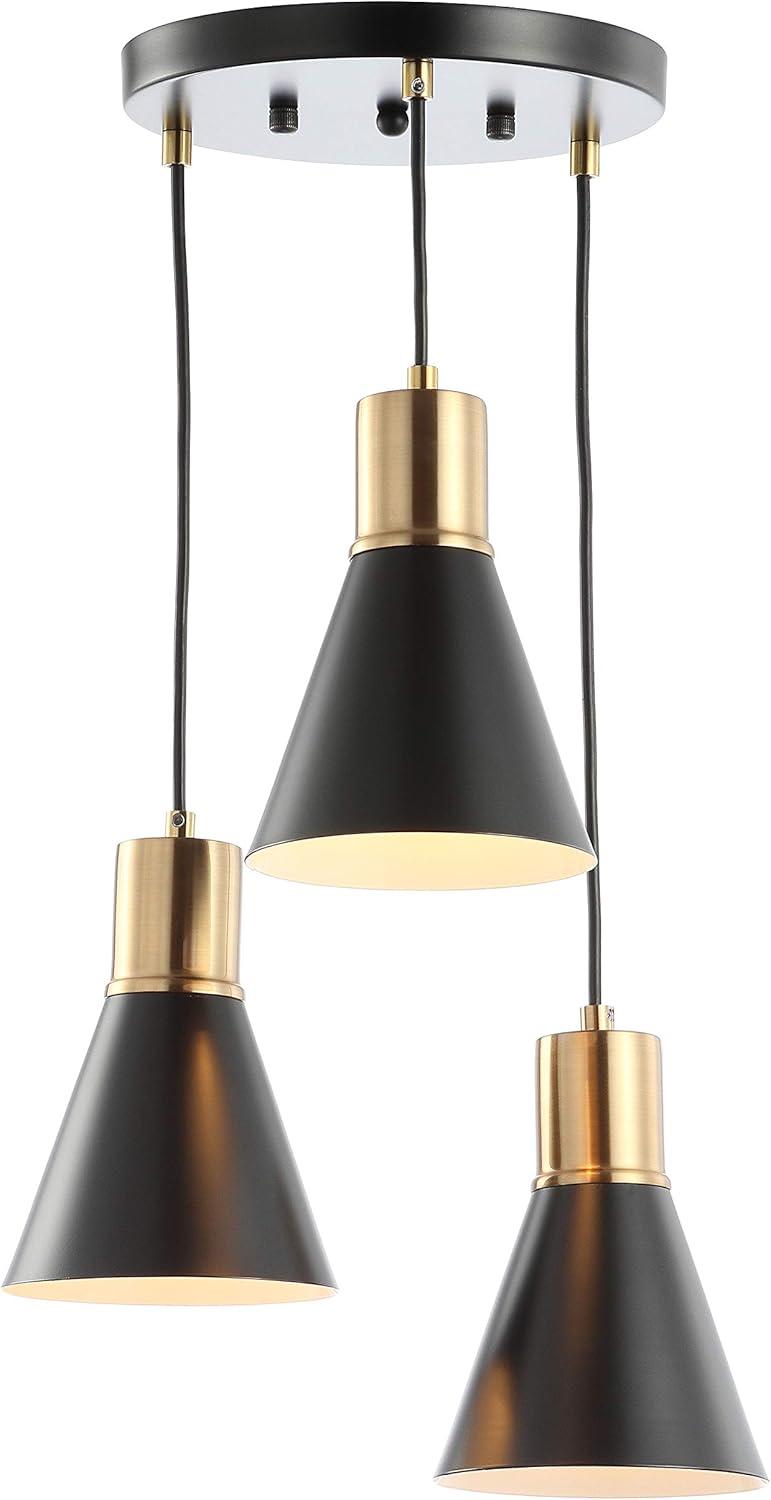 imageJONATHAN Y JYL6131A Apollo 6quot Metal LED Pendant Contemporary Dimmable Adjustable Dining Room Living Room Kitchen Foyer Bedroom Hallway BlackBrass GoldBlackBrass Gold