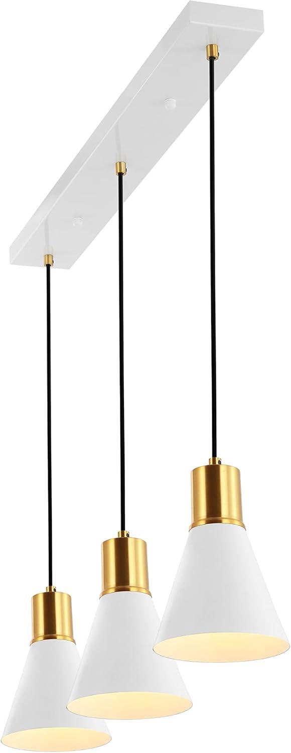 imageJONATHAN Y JYL6131A Apollo 6quot Metal LED Pendant Contemporary Dimmable Adjustable Dining Room Living Room Kitchen Foyer Bedroom Hallway BlackBrass GoldWhiteBrass Gold