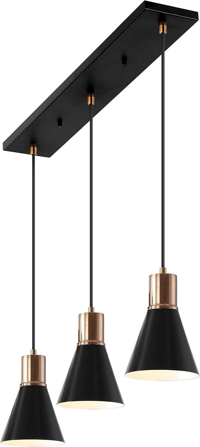 imageJONATHAN Y JYL6131A Apollo 6quot Metal LED Pendant Contemporary Dimmable Adjustable Dining Room Living Room Kitchen Foyer Bedroom Hallway BlackBrass GoldBlackBrass Gold