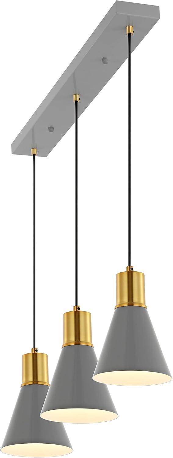 imageJONATHAN Y JYL6131A Apollo 6quot Metal LED Pendant Contemporary Dimmable Adjustable Dining Room Living Room Kitchen Foyer Bedroom Hallway BlackBrass GoldGrayBrass Gold