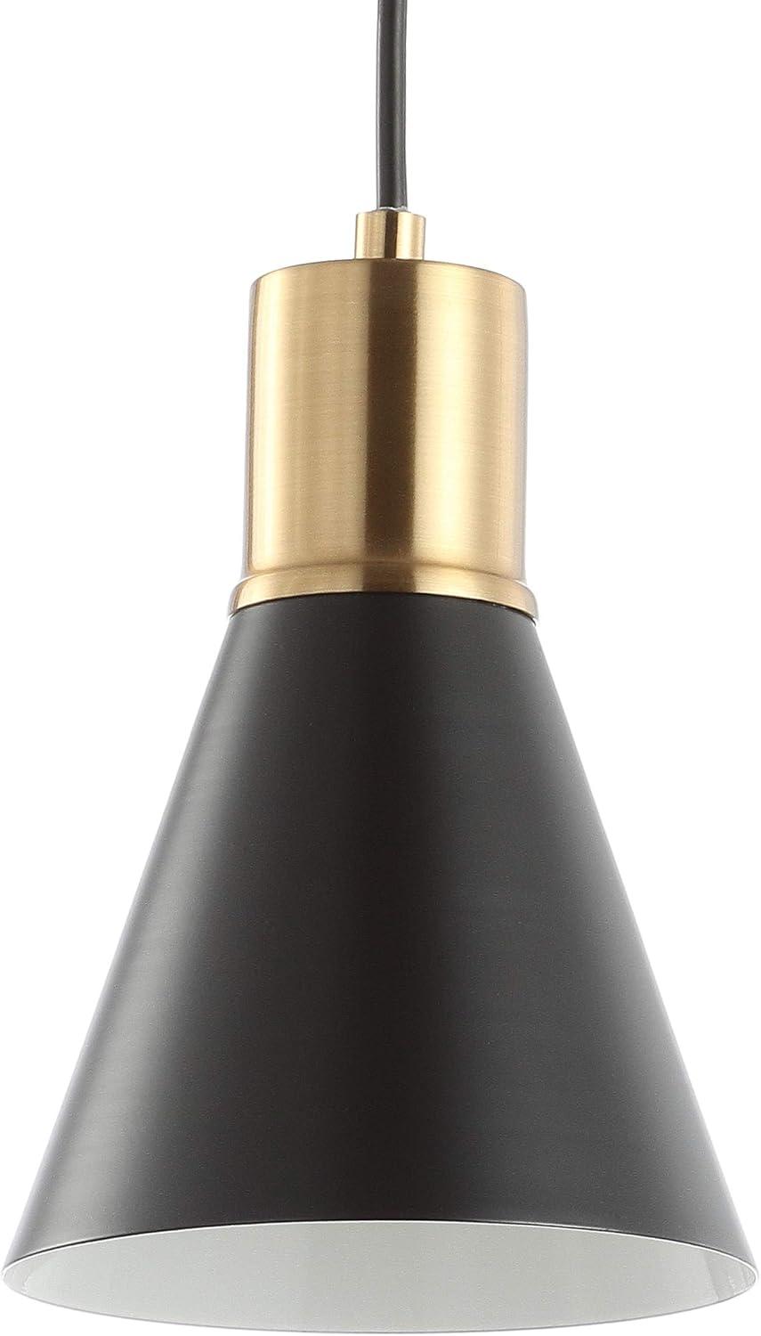 imageJONATHAN Y JYL6131A Apollo 6quot Metal LED Pendant Contemporary Dimmable Adjustable Dining Room Living Room Kitchen Foyer Bedroom Hallway BlackBrass GoldBlackBrass Gold