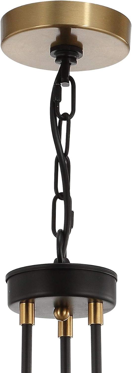 imageJONATHAN Y JYL6138A Edison 3325quot Linear 3Light Metal LED Pendant Contemporary Dimmable Dining Room Living Room Kitchen Foyer Bedroom Hallway BlackBrass Gold20 3 Light
