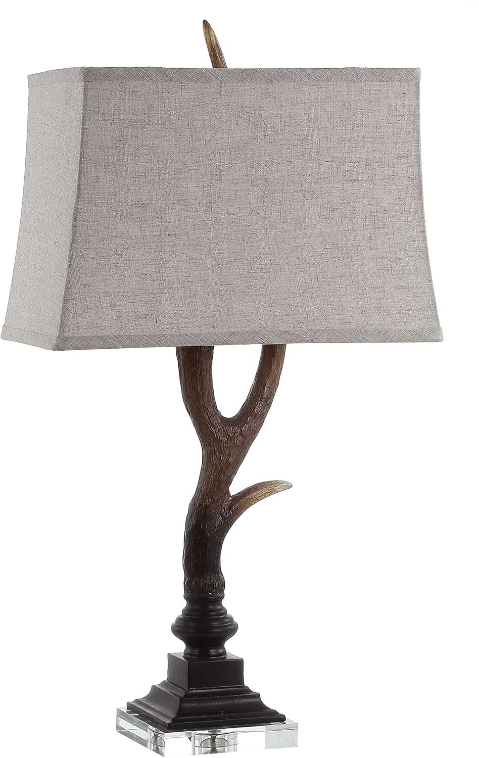 imageJONATHAN Y JYL6306A Antler 295quot Rustic ResinCrystal LED Table Lamp Traditional Bedside Desk Nightstand Lamp for Bedroom Living Room Office College Bookcase LED Bulb Included BrownBrown