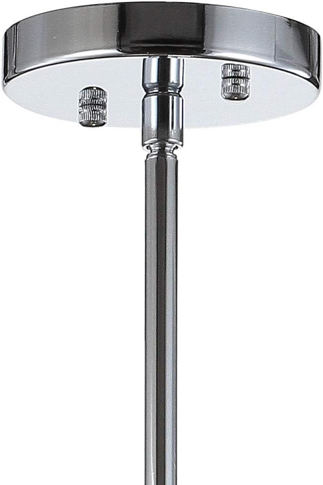 imageJONATHAN Y JYL6402A Bettina 1337quot GlassMetal LED Pendant Traditional Dimmable Dining Room Living Room Kitchen Foyer Bedroom Hallway ChromeChrome
