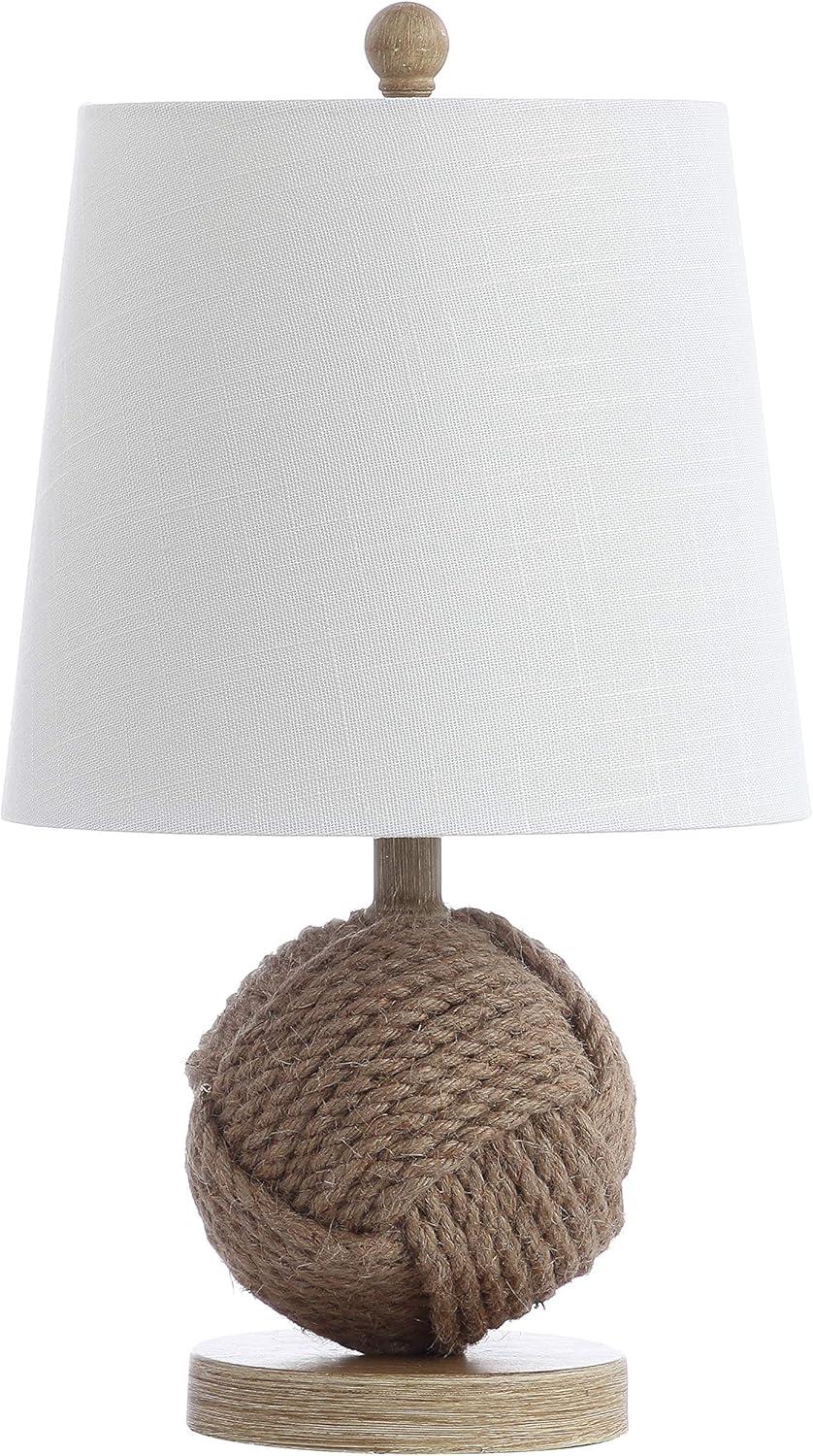 imageJONATHAN Y JYL6500A Monkey Fist 18quot Rope Ball LED Table Lamp Coastal Cottage Industrial Bedside Desk Nightstand Lamp for Bedroom Living Room Office College Bookcase LED Bulb Included Natural