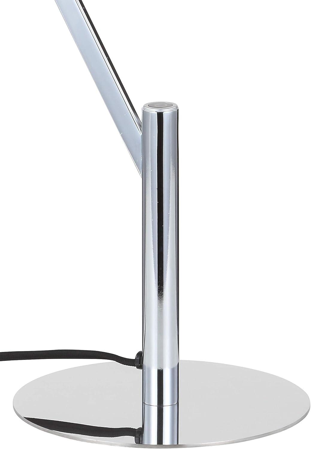 imageJONATHAN Y JYL7014A Owen 18quot Integrated LED Metal Table Lamp MinimalisticModernContemporary for Bedroom Living Room Office College Dorm Coffee Table Bookcase Chrome