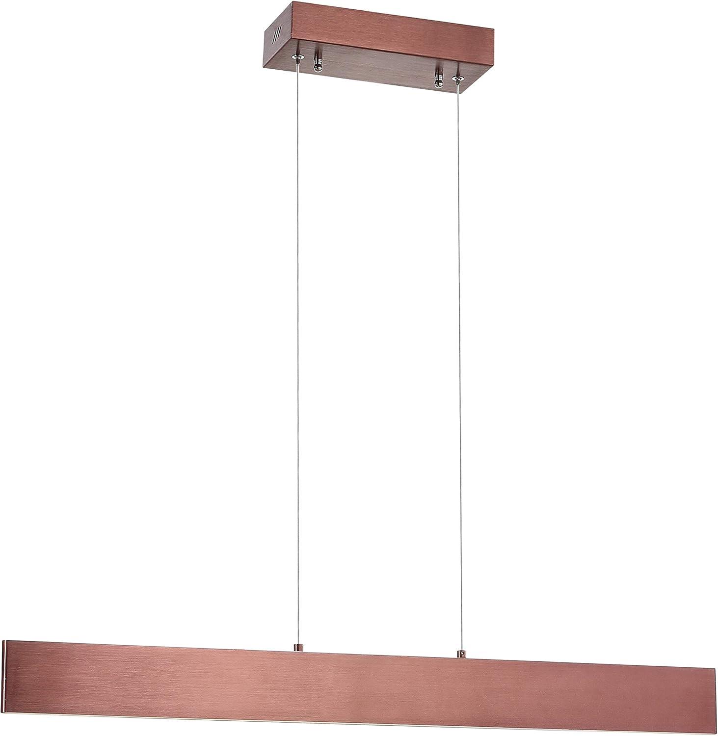 imageJONATHAN Y JYL7019B Draper 40quot Dimmable Adjustable Integrated LED Metal Linear Pendant Minimalistic Modern Contemporary Dining Room Living Room Kitchen Foyer Bedroom Hallway Brushed AluminumAnodized Bronze