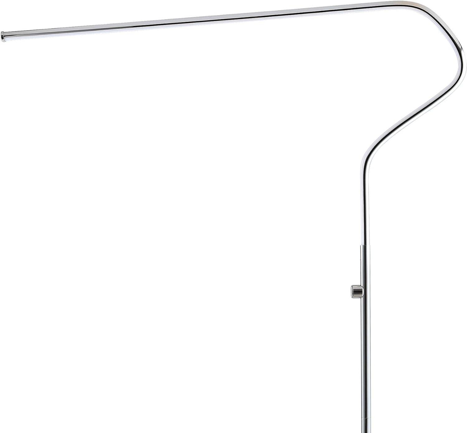 imageJONATHAN Y JYL7020B Julian 6525quot Integrated LED Metal Floor Lamp MinimalisticModernContemporary for Bedrooms Living Room Office Reading BlackChrome
