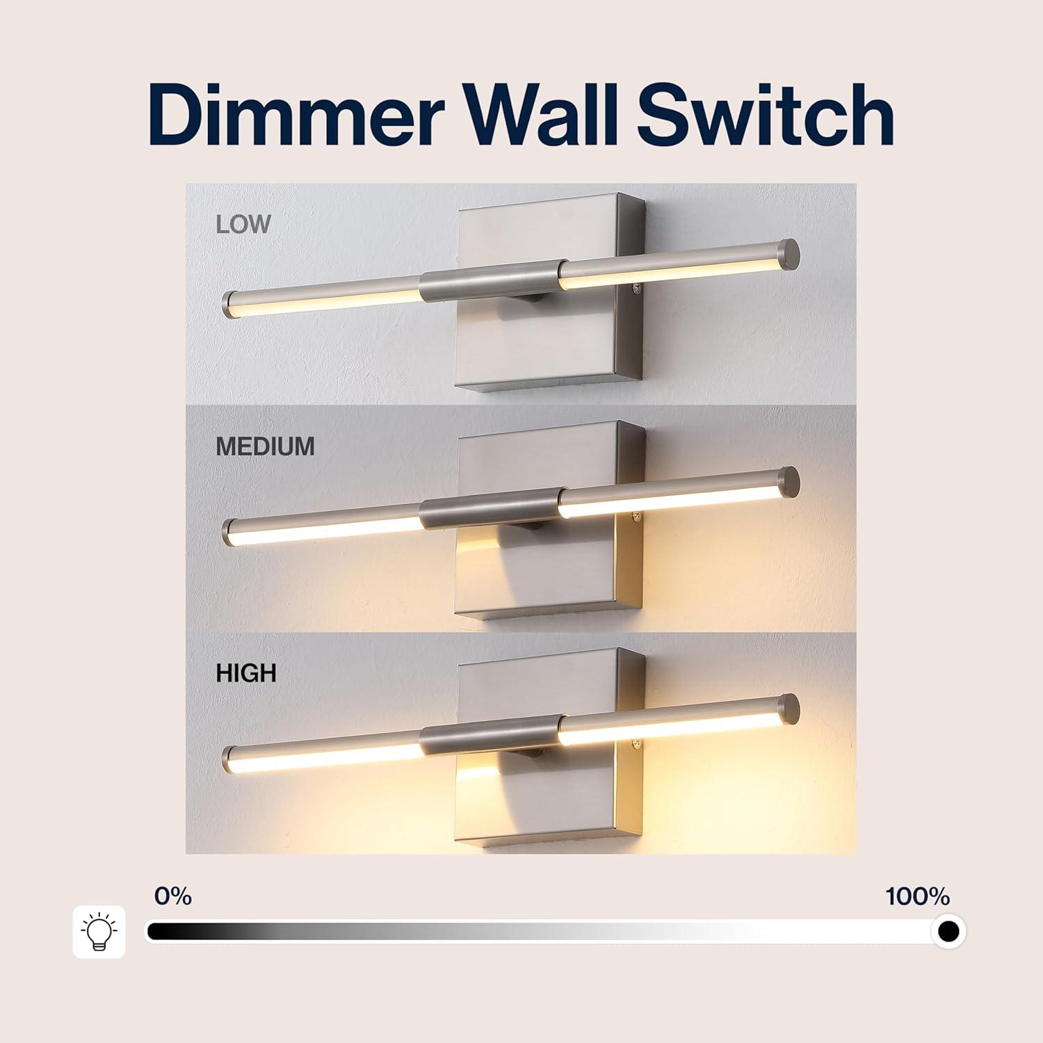 imageJONATHAN Y JYL7022B Makena 28quot Dimmable Integrated LED Metal Wall Sconce MinimalisticModernContemporary 3000K LED Bulbs for Bedroom Living Room Bathroom Hallway GoldNickel