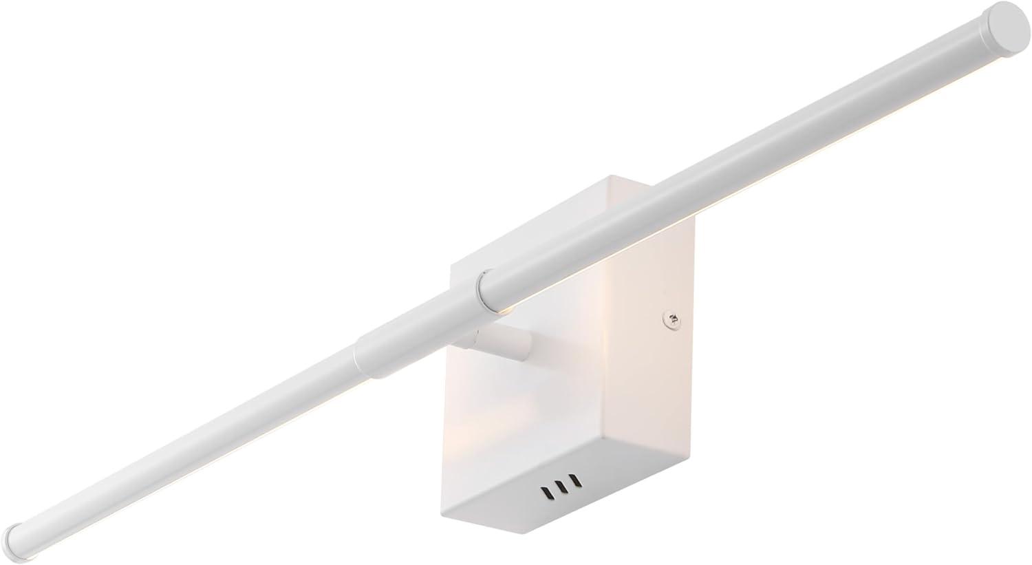 imageJONATHAN Y JYL7022B Makena 28quot Dimmable Integrated LED Metal Wall Sconce MinimalisticModernContemporary 3000K LED Bulbs for Bedroom Living Room Bathroom Hallway GoldWhite