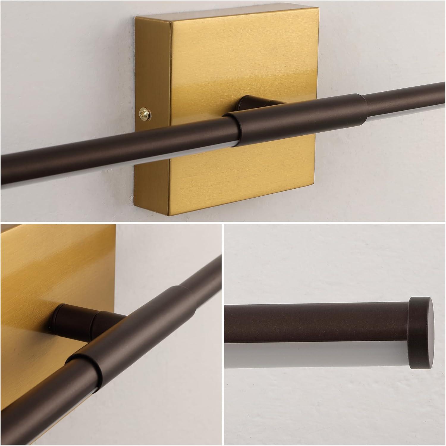 imageJONATHAN Y JYL7022B Makena 28quot Dimmable Integrated LED Metal Wall Sconce MinimalisticModernContemporary 3000K LED Bulbs for Bedroom Living Room Bathroom Hallway GoldOil Rubbed BronzeBrass Gold