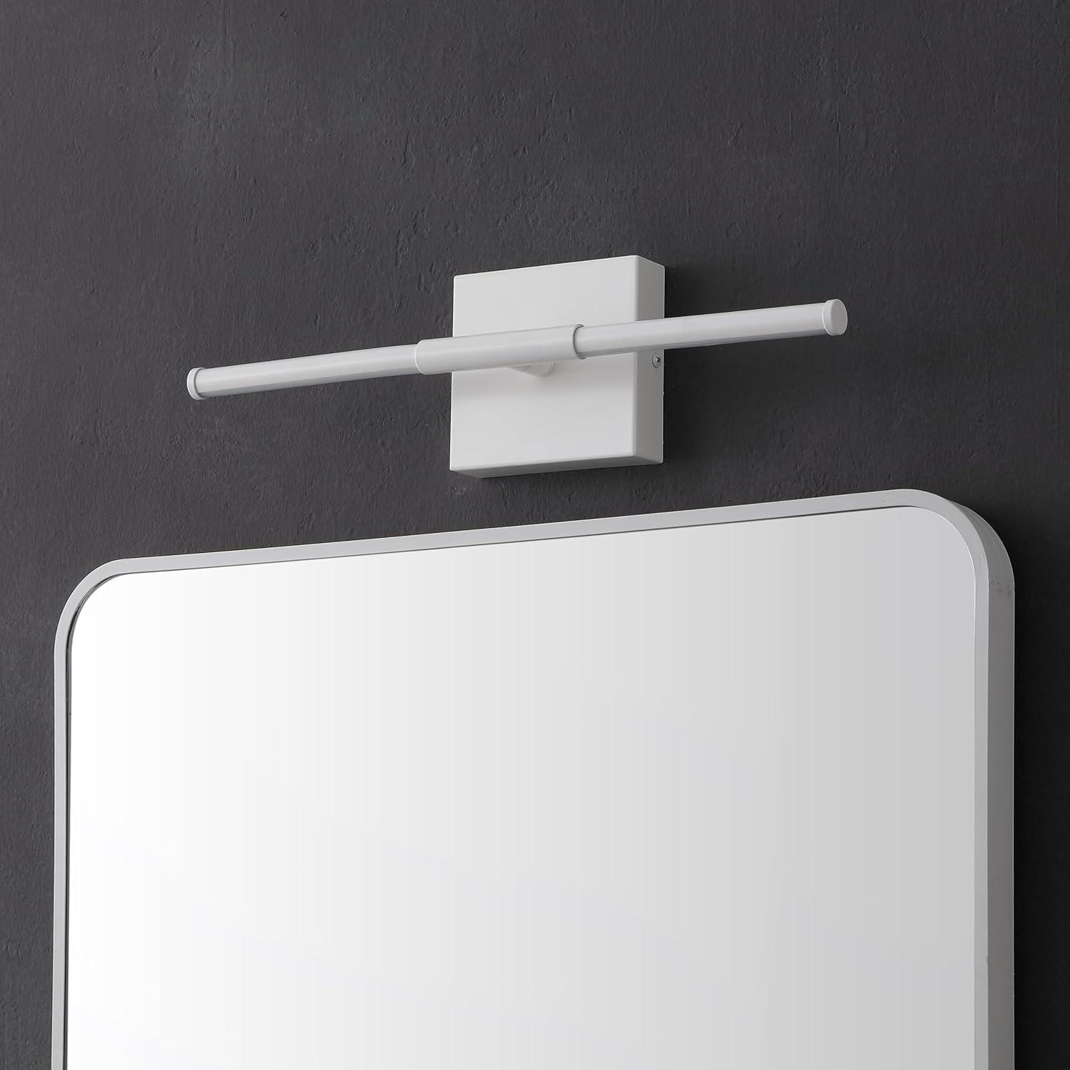 imageJONATHAN Y JYL7022B Makena 28quot Dimmable Integrated LED Metal Wall Sconce MinimalisticModernContemporary 3000K LED Bulbs for Bedroom Living Room Bathroom Hallway GoldWhite