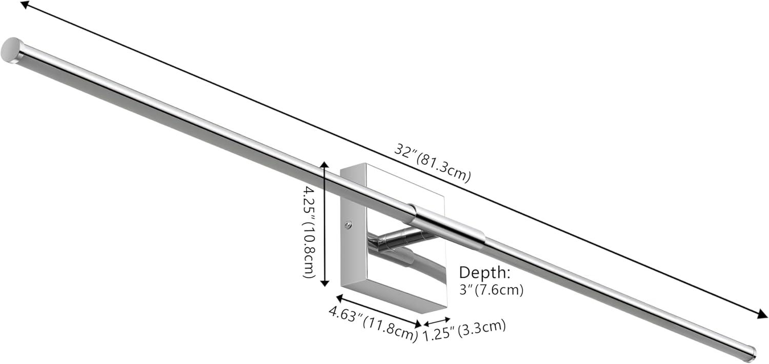 imageJONATHAN Y JYL7022B Makena 28quot Dimmable Integrated LED Metal Wall Sconce MinimalisticModernContemporary 3000K LED Bulbs for Bedroom Living Room Bathroom Hallway GoldChrome