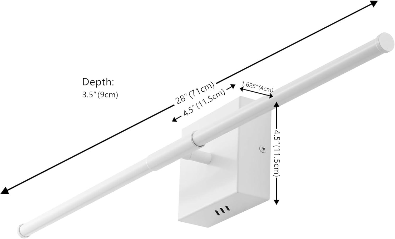 imageJONATHAN Y JYL7022B Makena 28quot Dimmable Integrated LED Metal Wall Sconce MinimalisticModernContemporary 3000K LED Bulbs for Bedroom Living Room Bathroom Hallway GoldWhite