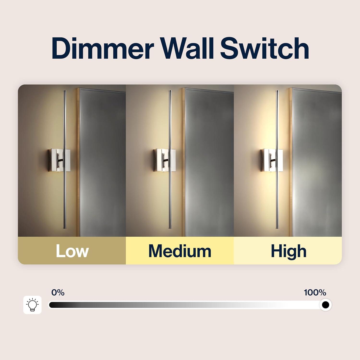 imageJONATHAN Y JYL7022B Makena 28quot Dimmable Integrated LED Metal Wall Sconce MinimalisticModernContemporary 3000K LED Bulbs for Bedroom Living Room Bathroom Hallway GoldChrome