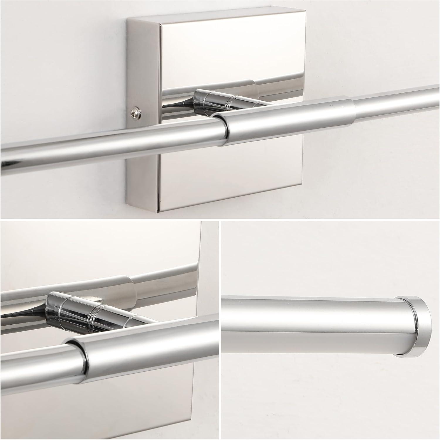 imageJONATHAN Y JYL7022B Makena 28quot Dimmable Integrated LED Metal Wall Sconce MinimalisticModernContemporary 3000K LED Bulbs for Bedroom Living Room Bathroom Hallway GoldChrome