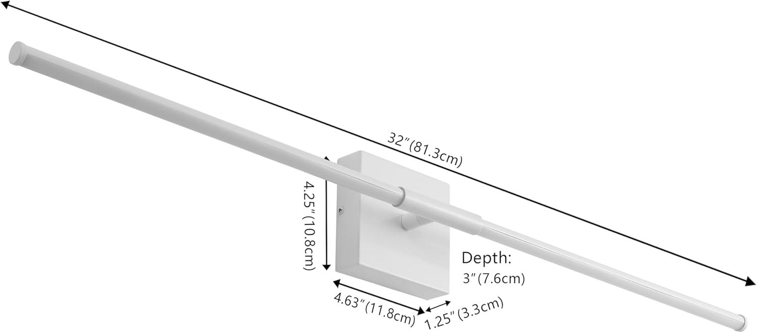 imageJONATHAN Y JYL7022B Makena 28quot Dimmable Integrated LED Metal Wall Sconce MinimalisticModernContemporary 3000K LED Bulbs for Bedroom Living Room Bathroom Hallway GoldWhite