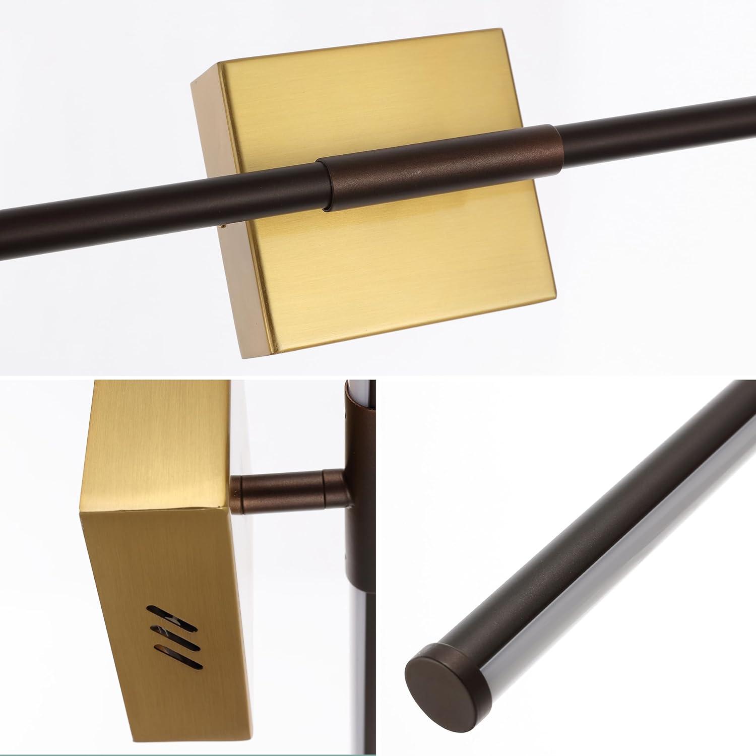 imageJONATHAN Y JYL7022B Makena 28quot Dimmable Integrated LED Metal Wall Sconce MinimalisticModernContemporary 3000K LED Bulbs for Bedroom Living Room Bathroom Hallway GoldOil Rubbed BronzeBrass Gold