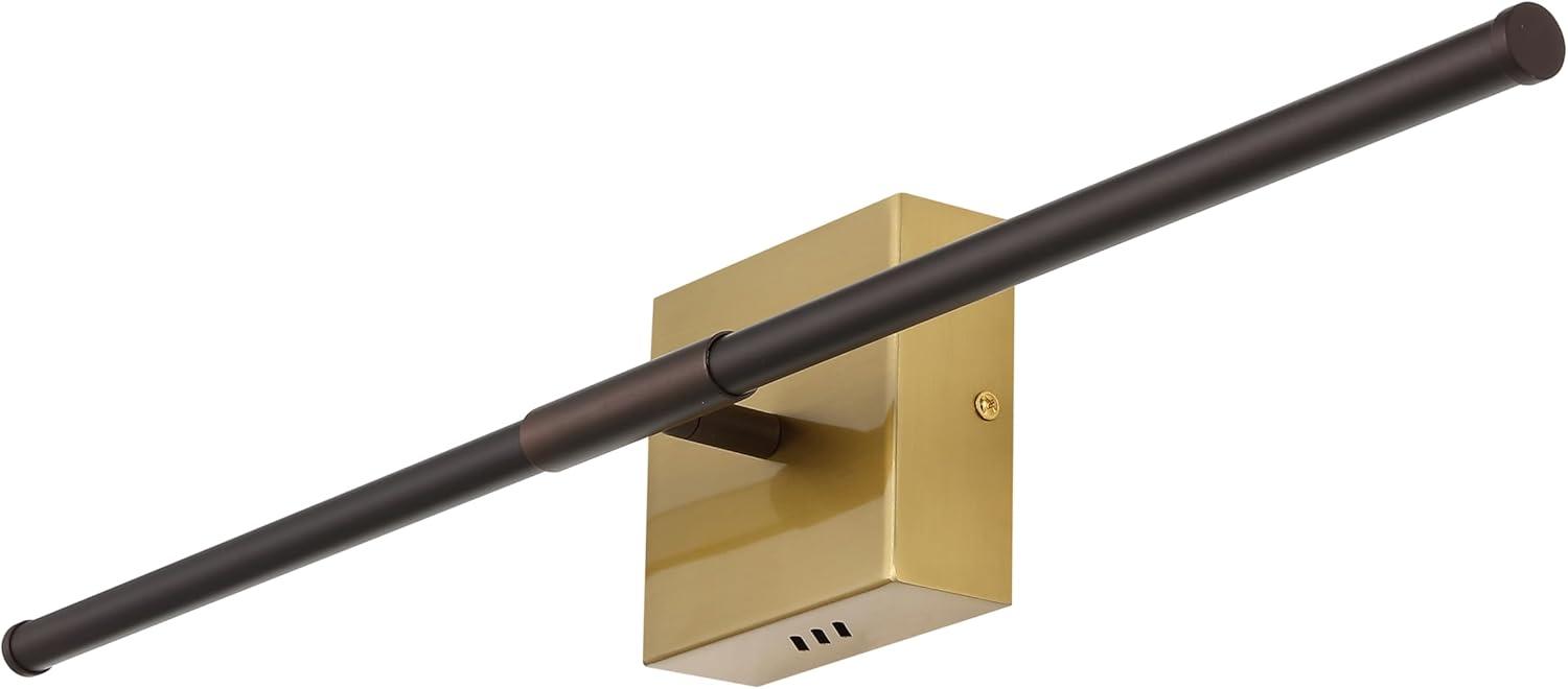 imageJONATHAN Y JYL7022B Makena 28quot Dimmable Integrated LED Metal Wall Sconce MinimalisticModernContemporary 3000K LED Bulbs for Bedroom Living Room Bathroom Hallway GoldOil Rubbed BronzeBrass Gold