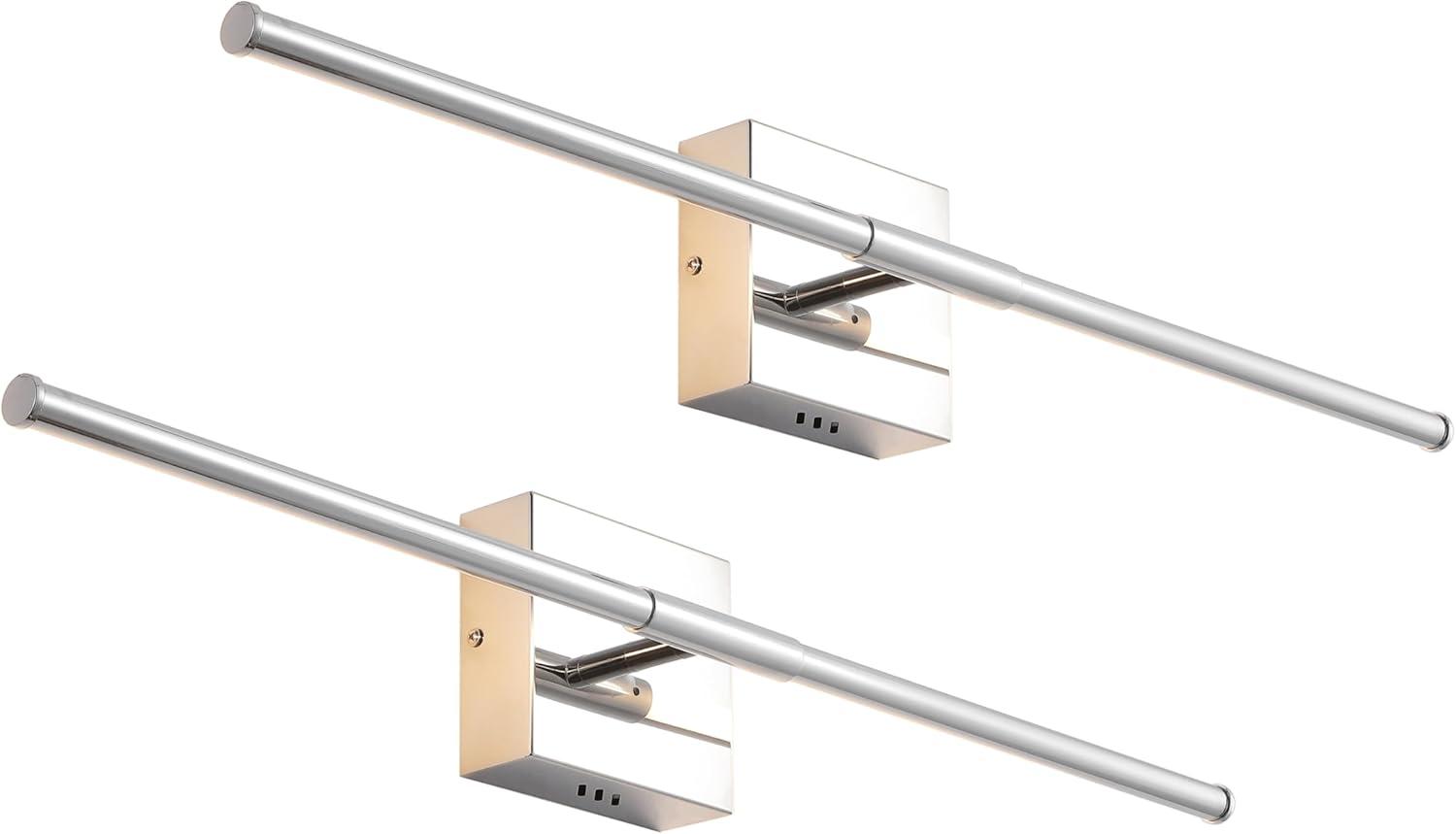 imageJONATHAN Y JYL7022B Makena 28quot Dimmable Integrated LED Metal Wall Sconce MinimalisticModernContemporary 3000K LED Bulbs for Bedroom Living Room Bathroom Hallway GoldChrome