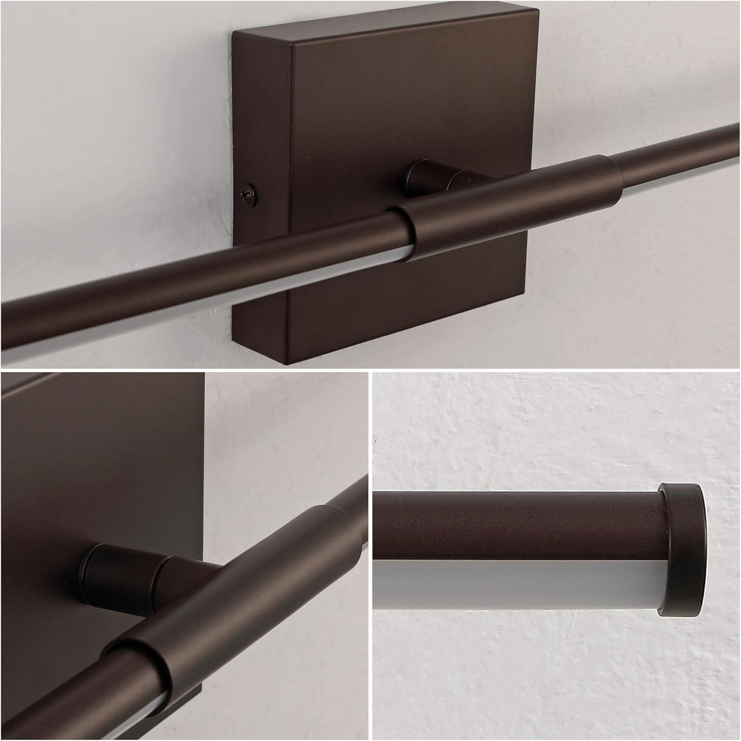 imageJONATHAN Y JYL7022B Makena 28quot Dimmable Integrated LED Metal Wall Sconce MinimalisticModernContemporary 3000K LED Bulbs for Bedroom Living Room Bathroom Hallway GoldOilRubbed Bronze