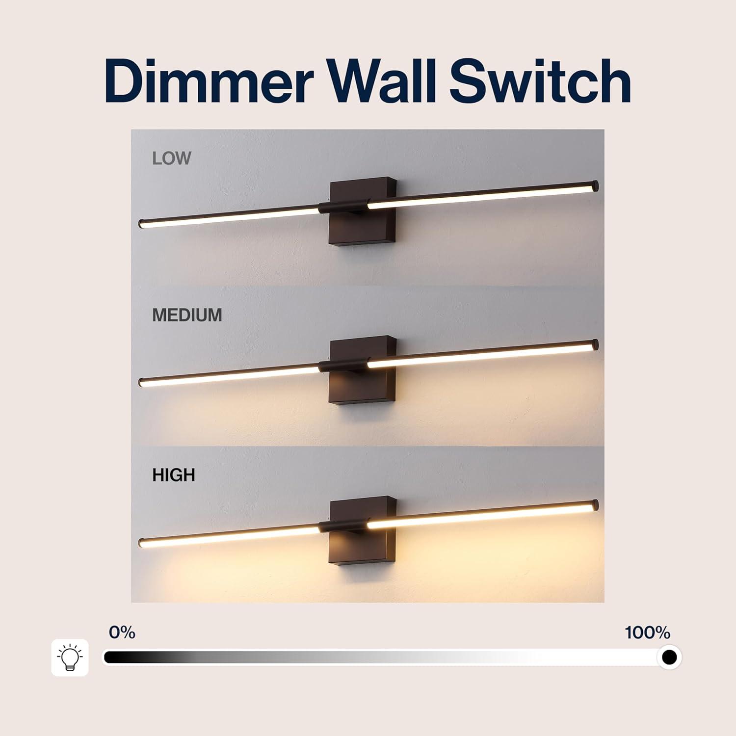 imageJONATHAN Y JYL7022B Makena 28quot Dimmable Integrated LED Metal Wall Sconce MinimalisticModernContemporary 3000K LED Bulbs for Bedroom Living Room Bathroom Hallway GoldOilRubbed Bronze