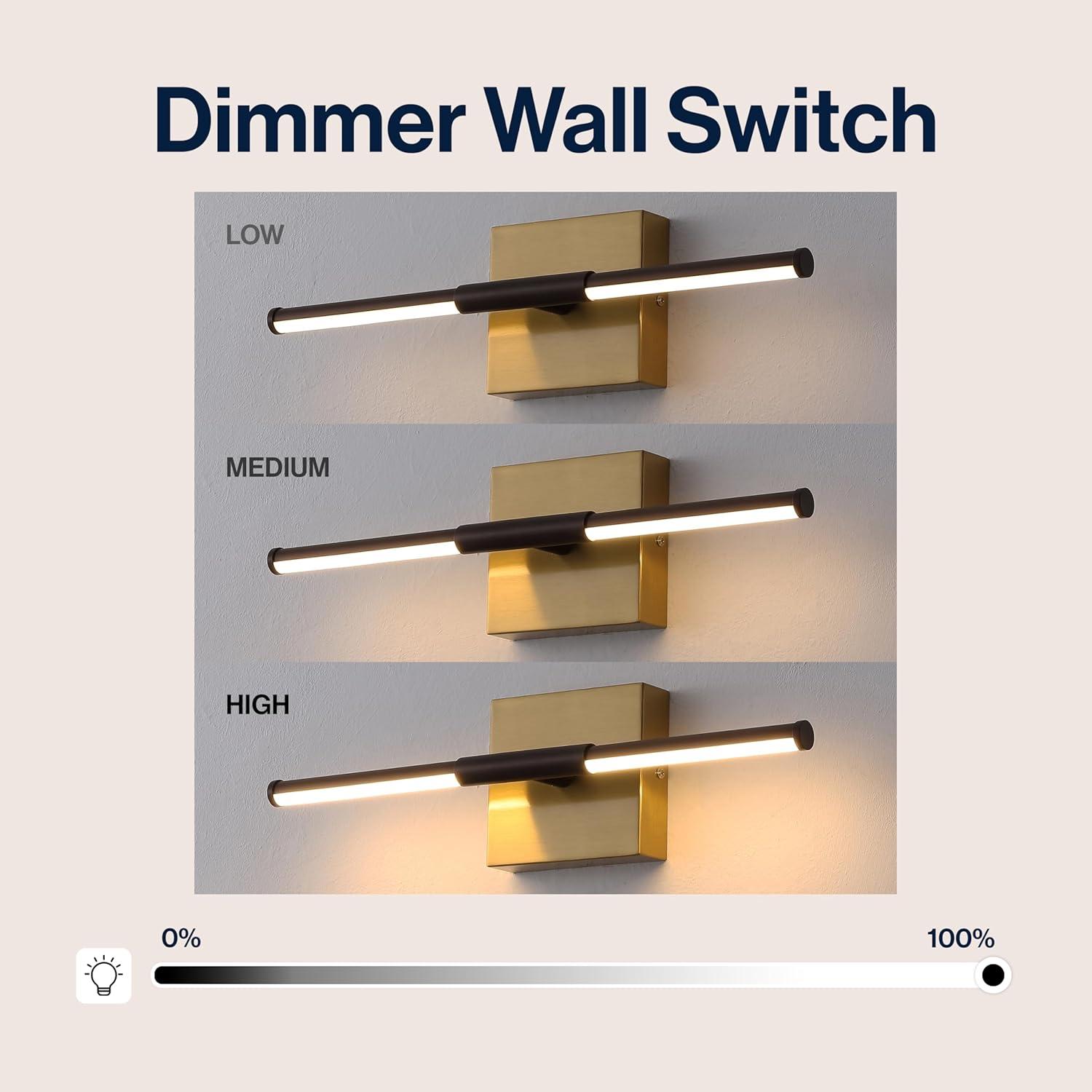 imageJONATHAN Y JYL7022B Makena 28quot Dimmable Integrated LED Metal Wall Sconce MinimalisticModernContemporary 3000K LED Bulbs for Bedroom Living Room Bathroom Hallway GoldOil Rubbed BronzeBrass Gold