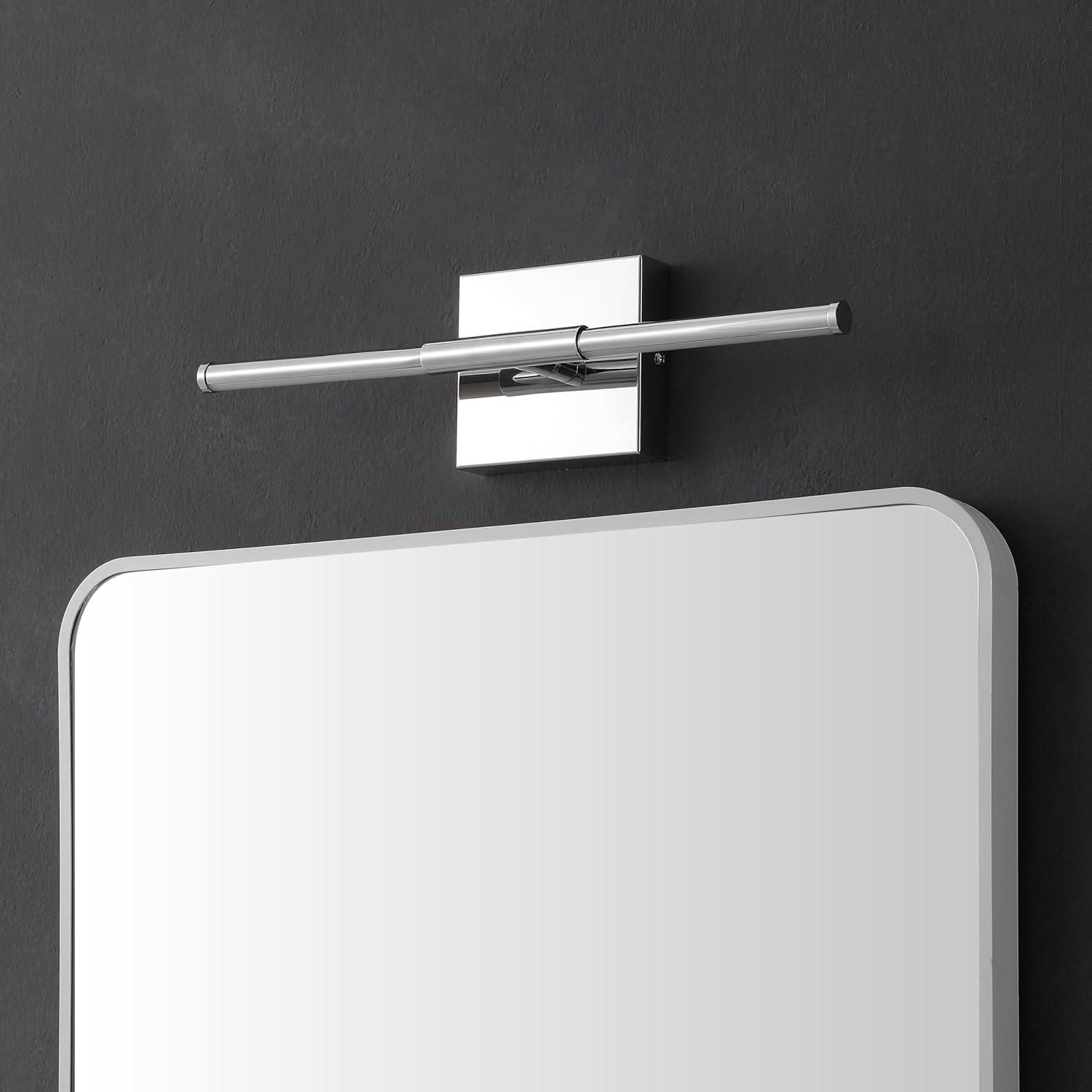 imageJONATHAN Y JYL7022B Makena 28quot Dimmable Integrated LED Metal Wall Sconce MinimalisticModernContemporary 3000K LED Bulbs for Bedroom Living Room Bathroom Hallway GoldChrome