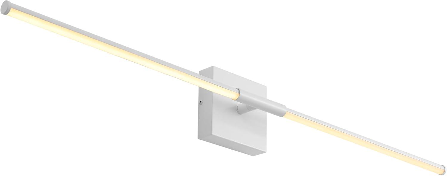 imageJONATHAN Y JYL7022B Makena 28quot Dimmable Integrated LED Metal Wall Sconce MinimalisticModernContemporary 3000K LED Bulbs for Bedroom Living Room Bathroom Hallway GoldWhite