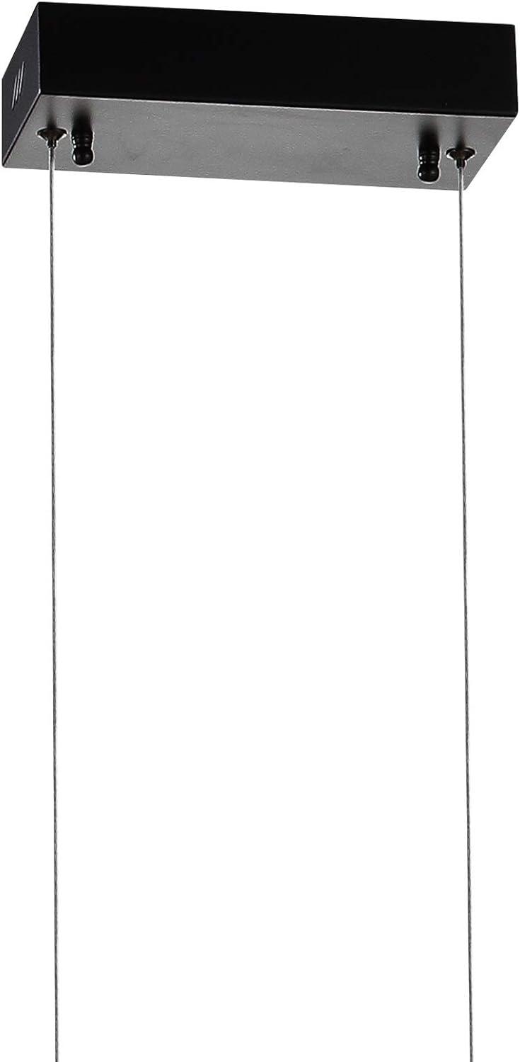 imageJONATHAN Y JYL7023C Conley 395quot Adjustable Integrated LED Metal Linear Pendant Brass Gold for Kitchen Dining Room Living RoomBlack