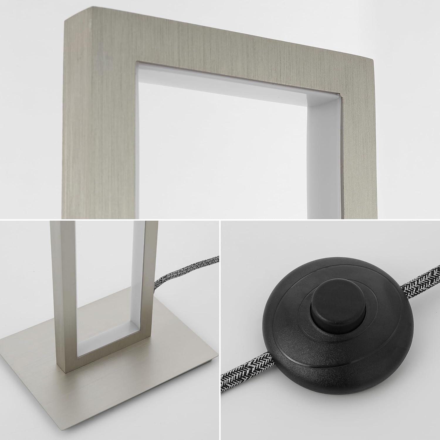 imageJONATHAN Y JYL7038A Johan 595quot Modern Minimalist Aluminum Integrated Tower LED Floor Lamp Nickel for Living Room Dining Room Office