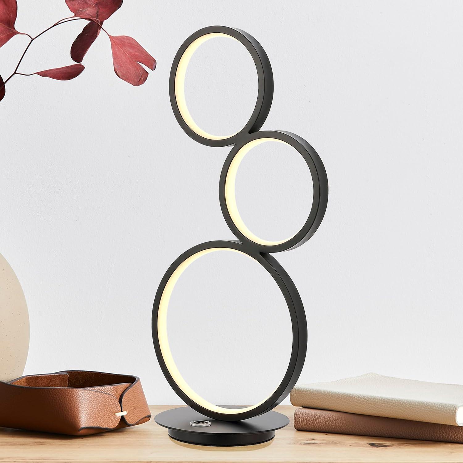 imageJONATHAN Y JYL7102A Juno 1725quot 3Light Bohemian Coastal Iron Integrated LED Table Lamp Contemporary Industrial Bedside Desk Lamp for Bedroom Living Room Office Black