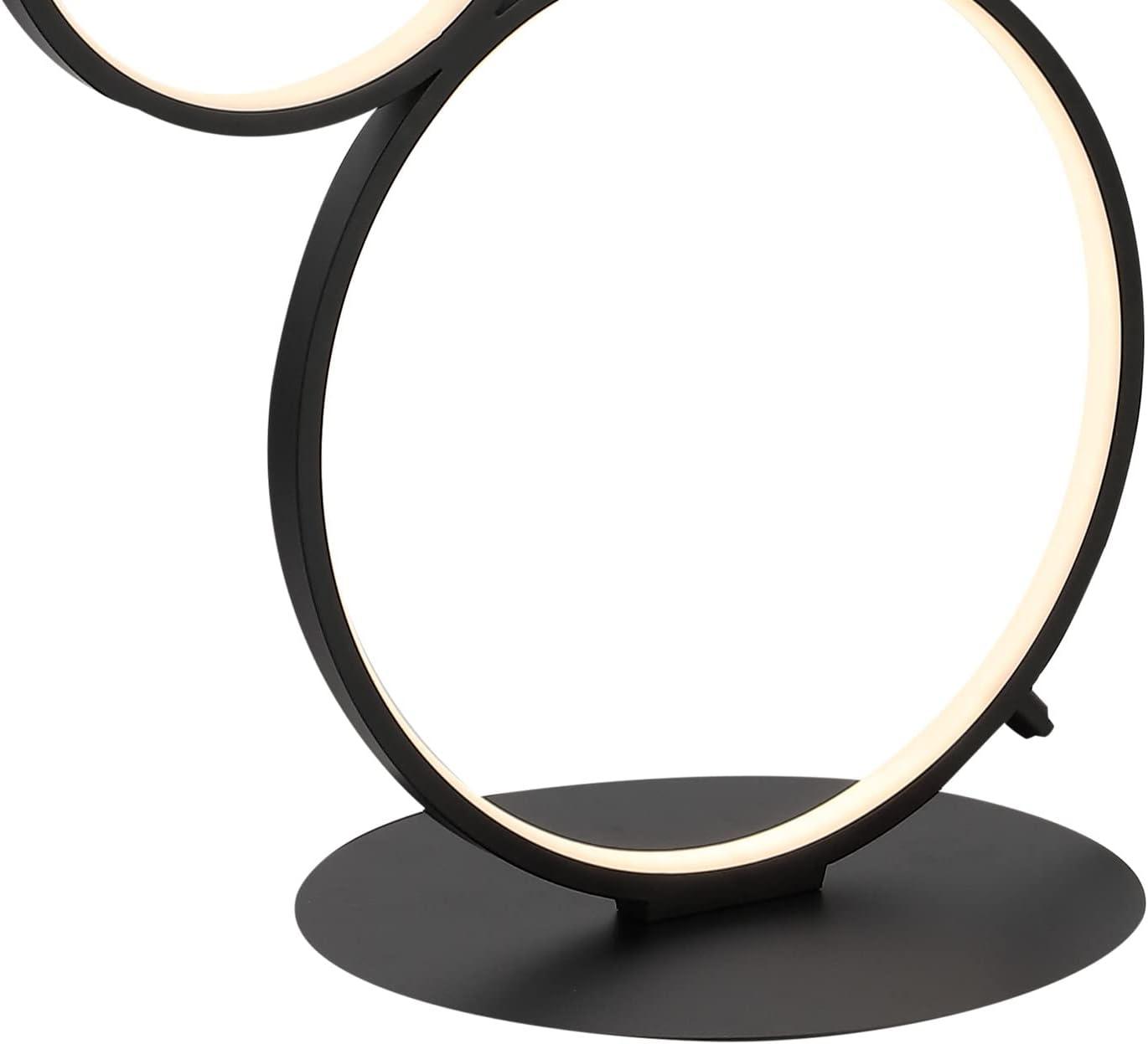 imageJONATHAN Y JYL7103A Pluto Stacked Circles 45quot 5Light Contemporary Modern IronAluminum Integrated LED Floor Lamp Standing Reading Lamp for Bedroom Living Room Office Black 180 inPluto Black