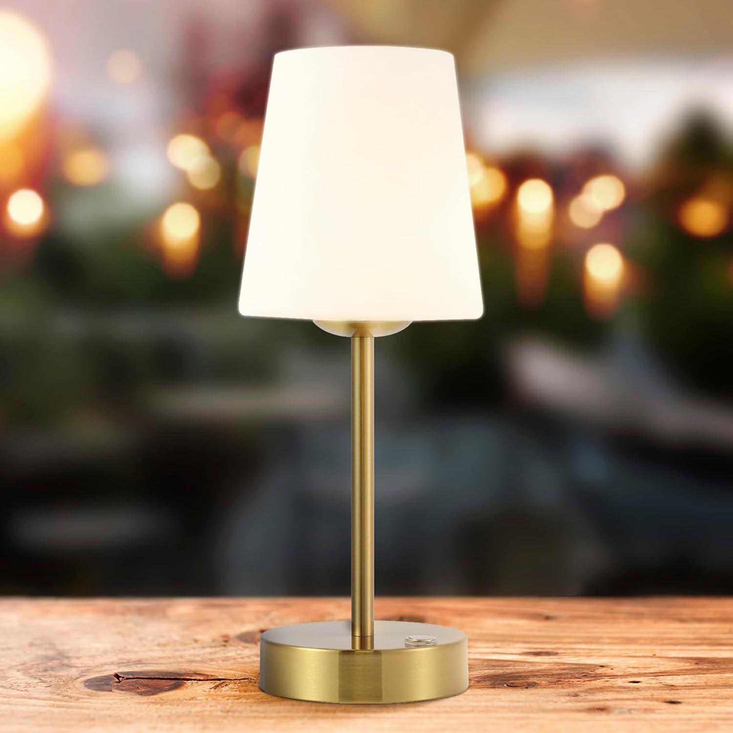 imageJONATHAN Y JYL7110C Carson 1275quot Modern Minimalist Iron Rechargeable Integrated LED Table Lamp Contemporary Bedside Desk Nightstand Lamp for Bedroom Living Room Office Brass GoldWhiteBrass Gold