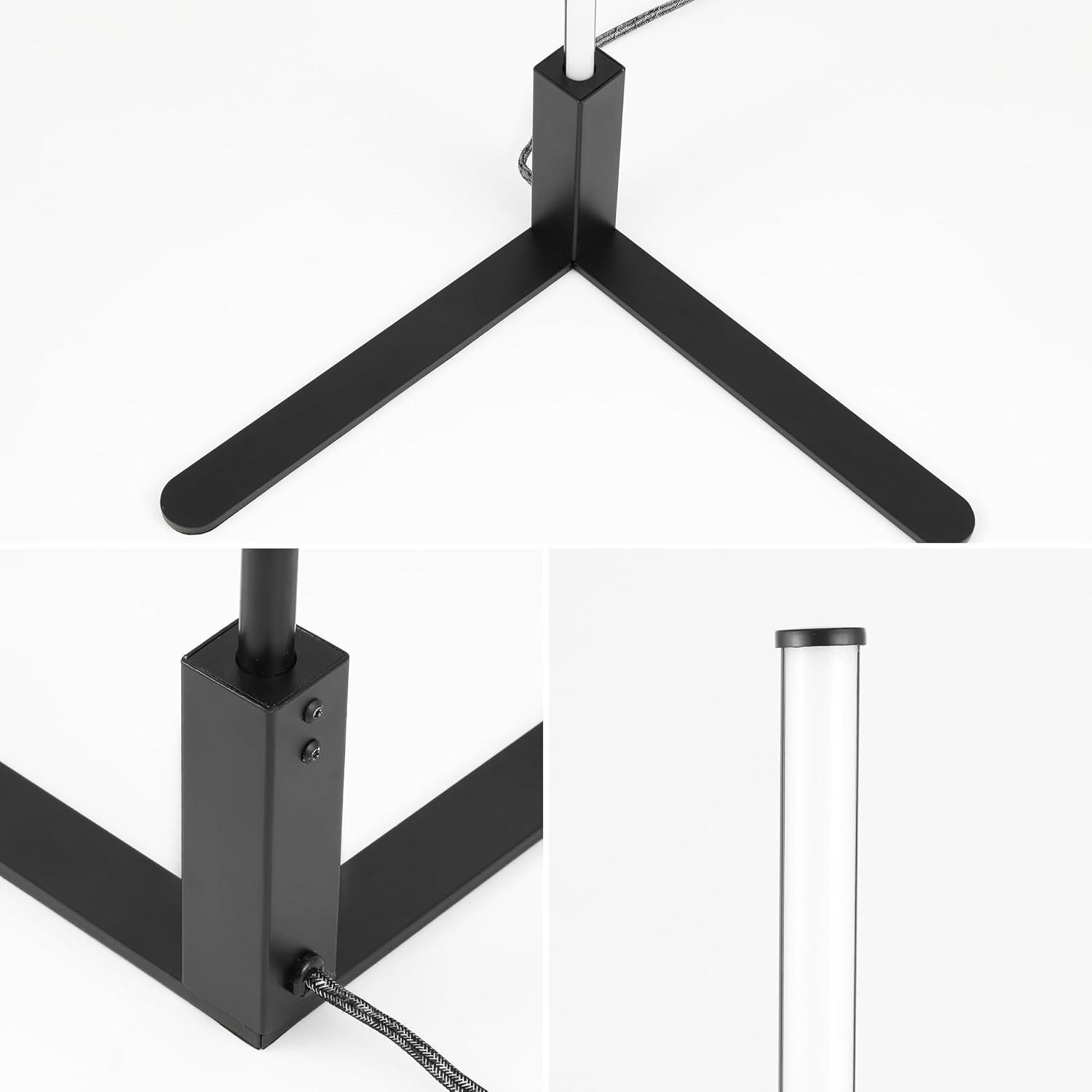 imageJONATHAN Y JYL7126A Potts 605quot Modern Contemporary AluminumIron Integrated LED Post Floor Lamp Black for Living Room Dining Room Bedroom OfficeBlack