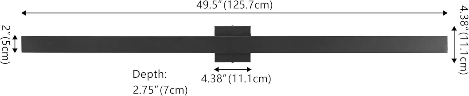 imageJONATHAN Y JYL7146C Vara 495quot Modern Minimalist IndoorOutdoor Metal 350Degree Rotate Dimmable Integrated Linear LED Wall Sconce for Entryway Kitchen Bathroom Bedroom Living Room Hallway WhiteBlack