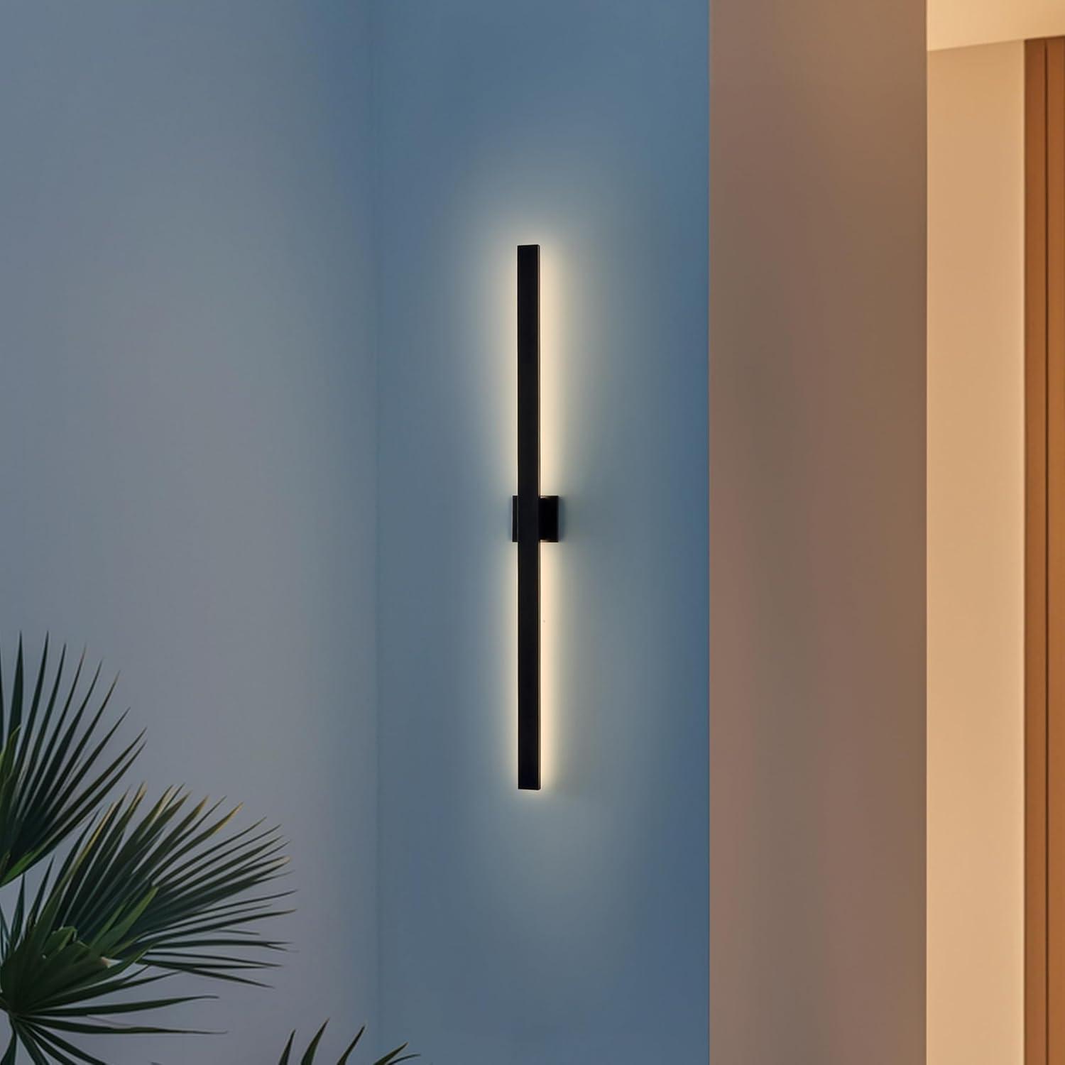 imageJONATHAN Y JYL7146C Vara 495quot Modern Minimalist IndoorOutdoor Metal 350Degree Rotate Dimmable Integrated Linear LED Wall Sconce for Entryway Kitchen Bathroom Bedroom Living Room Hallway WhiteBlack
