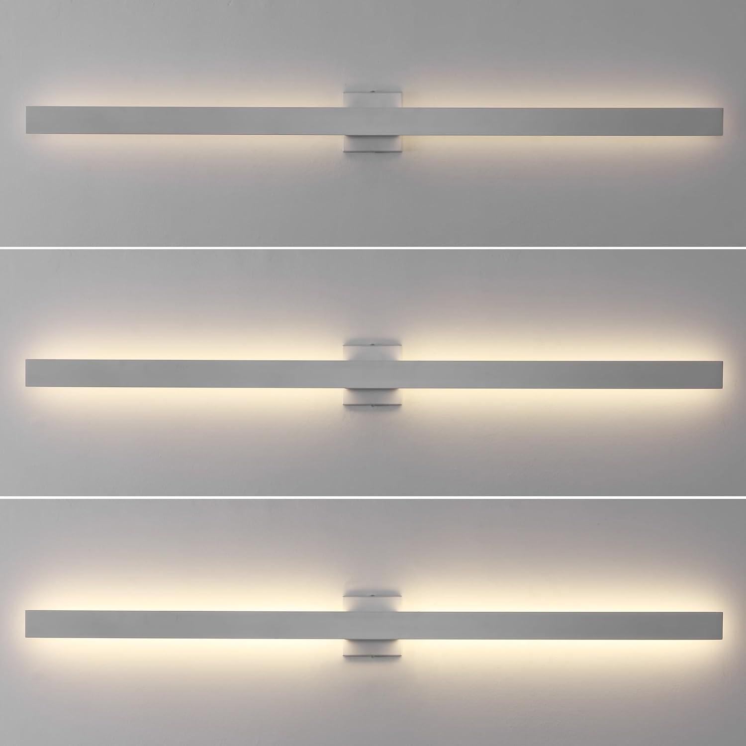 imageJONATHAN Y JYL7146C Vara 495quot Modern Minimalist IndoorOutdoor Metal 350Degree Rotate Dimmable Integrated Linear LED Wall Sconce for Entryway Kitchen Bathroom Bedroom Living Room Hallway WhiteWhite