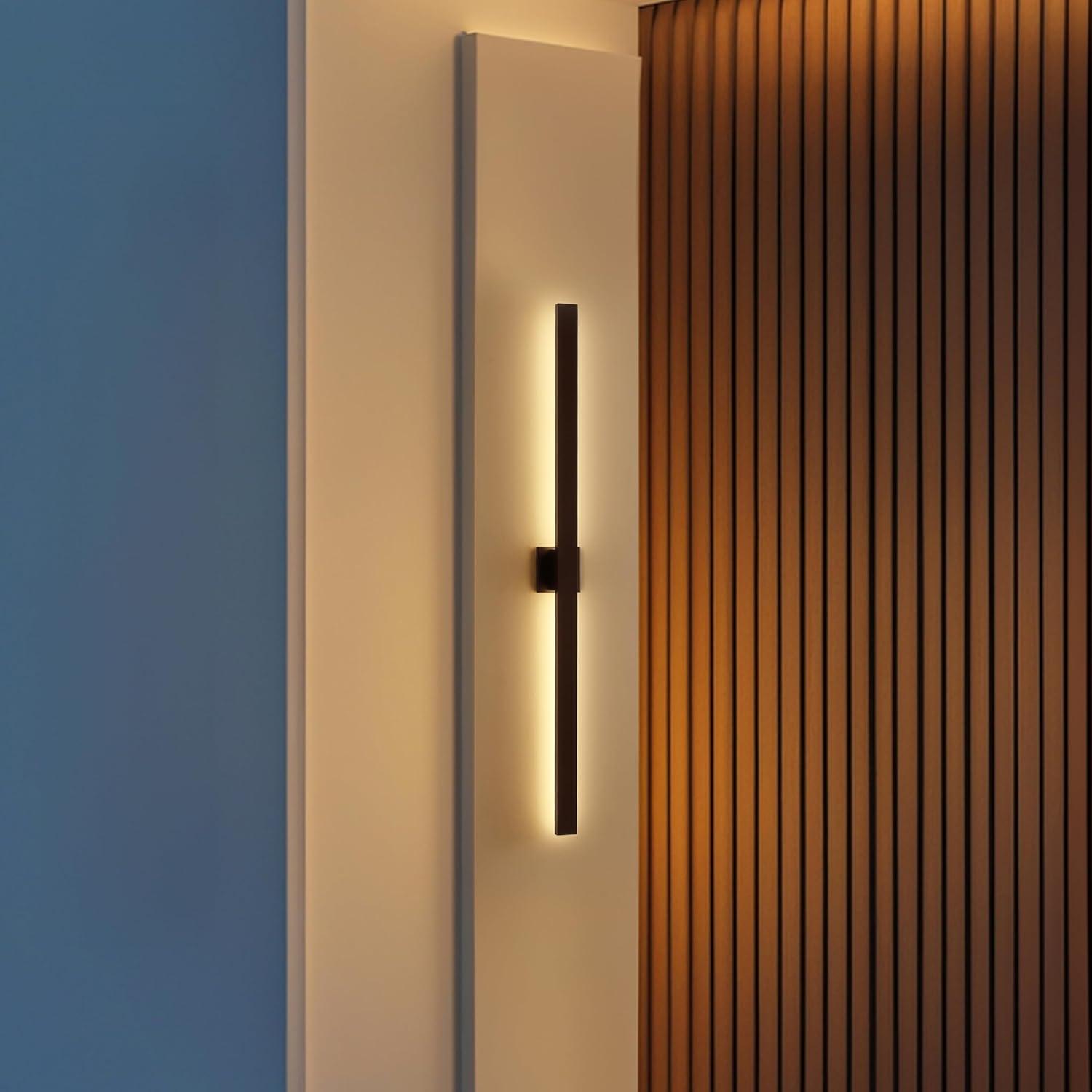 imageJONATHAN Y JYL7146C Vara 495quot Modern Minimalist IndoorOutdoor Metal 350Degree Rotate Dimmable Integrated Linear LED Wall Sconce for Entryway Kitchen Bathroom Bedroom Living Room Hallway WhiteOilRubbed Bronze