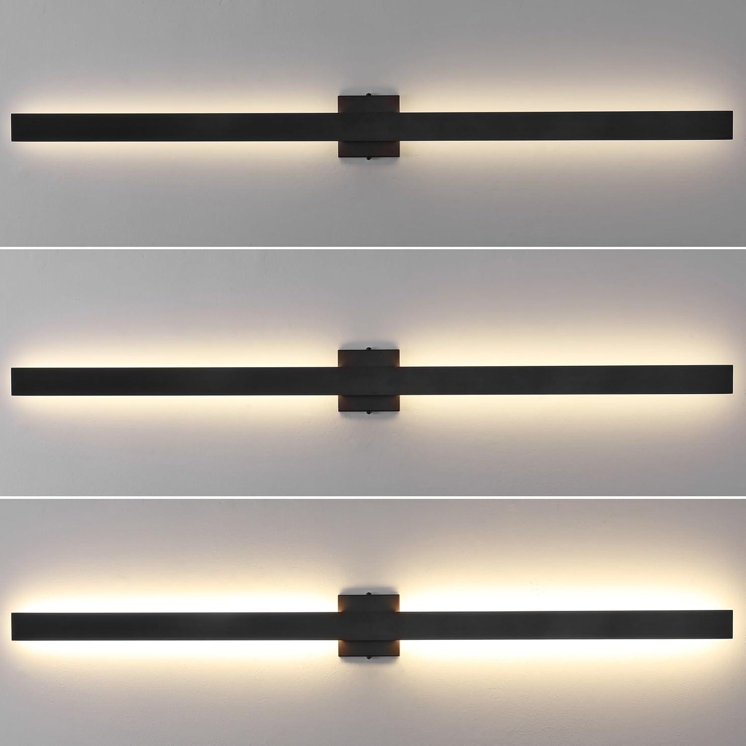 imageJONATHAN Y JYL7146C Vara 495quot Modern Minimalist IndoorOutdoor Metal 350Degree Rotate Dimmable Integrated Linear LED Wall Sconce for Entryway Kitchen Bathroom Bedroom Living Room Hallway WhiteBlack