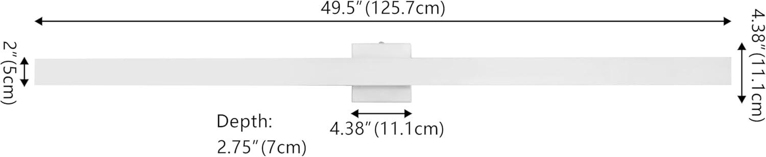 imageJONATHAN Y JYL7146C Vara 495quot Modern Minimalist IndoorOutdoor Metal 350Degree Rotate Dimmable Integrated Linear LED Wall Sconce for Entryway Kitchen Bathroom Bedroom Living Room Hallway WhiteWhite