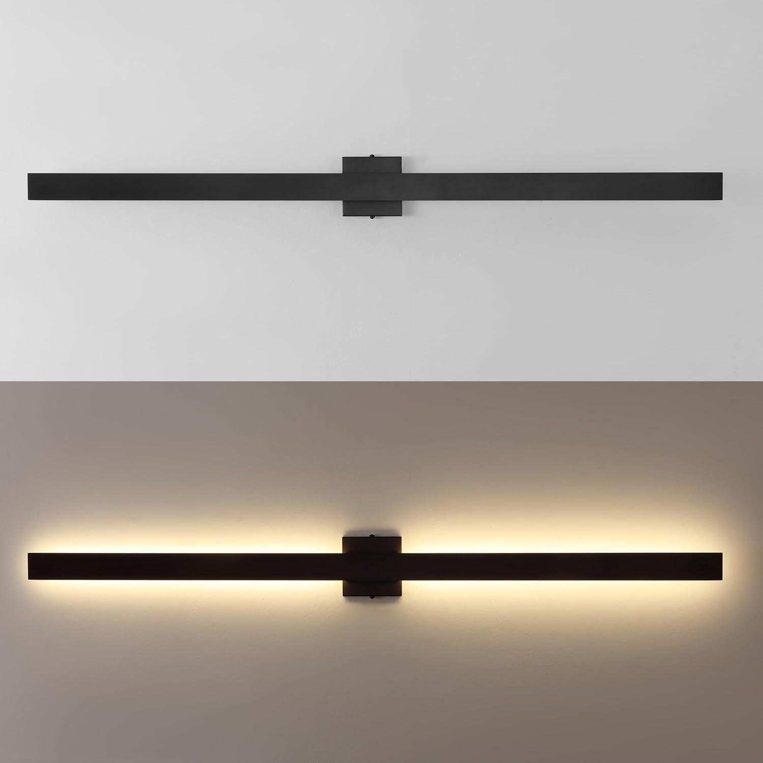 imageJONATHAN Y JYL7146C Vara 495quot Modern Minimalist IndoorOutdoor Metal 350Degree Rotate Dimmable Integrated Linear LED Wall Sconce for Entryway Kitchen Bathroom Bedroom Living Room Hallway WhiteBlack