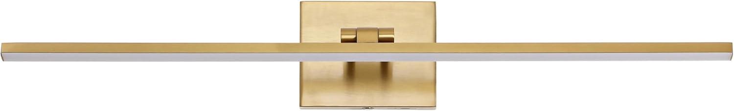 imageJONATHAN Y JYL7163E Santino 28quot Modern Minimalist Swivel Integrated Dimmable LED Rechargeable Picture Light with Touch Sensor for Bedroom Living Room Kitchen Office ChromeBrass Gold